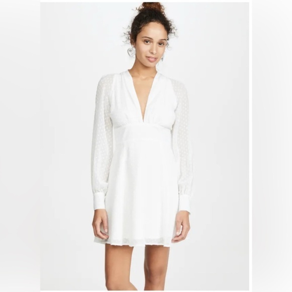 Yumi Kim Shore Thing Swiss Dot White Dress XL Boho Bridal Cottagecore Shower
